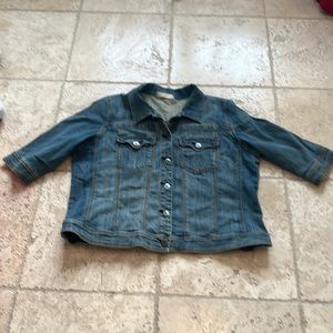 MXM denim jacket with 3/4 length sleeves